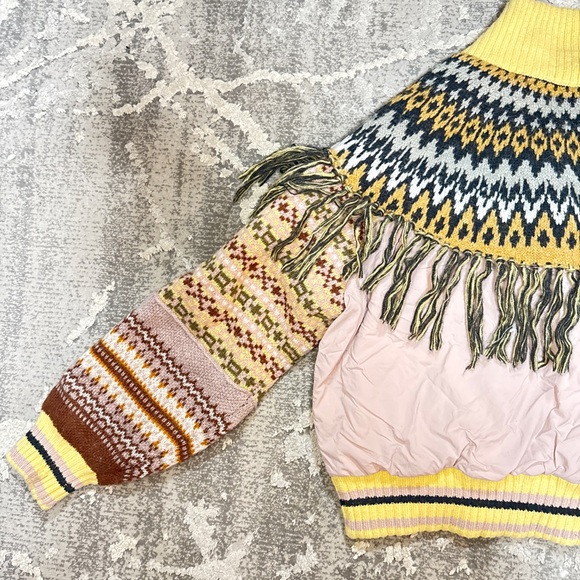 We The Free Riley Swit Fringe Knit Bomber Jacket - Picture 5 of 9